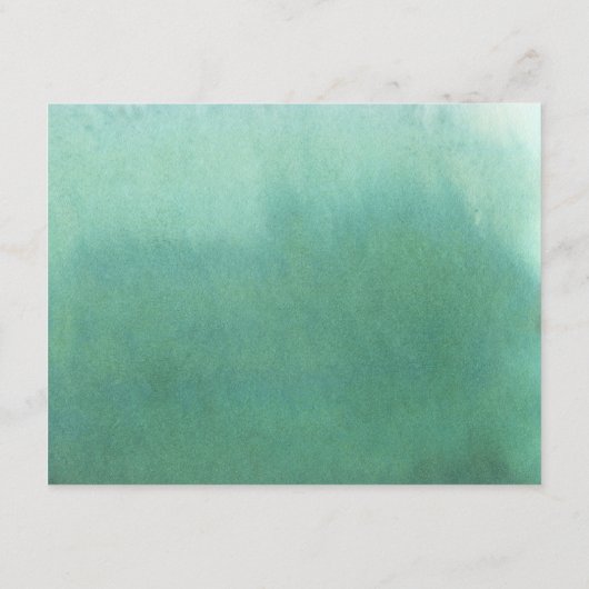 Ombre Waterverf Wedding Details Kaart | GREEN (Achterkant)