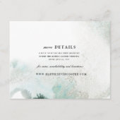 Ombre Waterverf Wedding Details Kaart | GREEN (Voorkant)