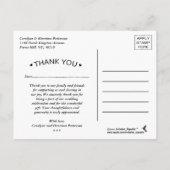 Ombre Waterverf Wedding Hartelijk dank Briefkaarte Aankondigingskaart (Achterkant)