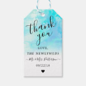 Ombre Waterverf Wedding Hartelijk dank Labels - Bl Cadeaulabel (Voorkant)