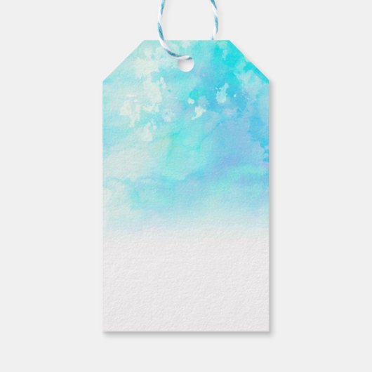 Ombre Waterverf Wedding Hartelijk dank Labels - Bl Cadeaulabel (Achterkant)