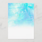 Ombre Waterverf Wedding Menu Kaarten - Blauw (Achterkant)