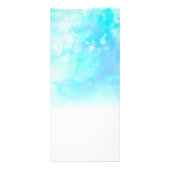 Ombre Waterverf Wedding Menu Kaarten - Blauw (Achterkant)