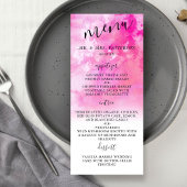 Ombre Waterverf Wedding Menu Kaarten - Roze