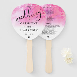 Ombre Waterverf Wedding Programme Handbanden - Roz Handwaaier