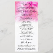 Ombre Waterverf Wedding Programme Kaarten - Roze (Achterkant)