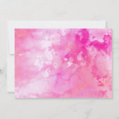Ombre Waterverf Wedding Save the Date Kaart - Roze (Achterkant)