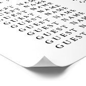 Ombre Waterverf Wedding Seating Chart - Blue Poster (Hoek)