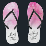 Ombre Waterverf Wedding Teenslippers - Roze<br><div class="desc">Viel in stijl met deze trendy bruiloft teenslippers. Dit ontwerp is gemakkelijk te personaliseren met uw speciale gebeurtenisformulering en uw gasten zullen enthousiast zijn wanneer zij deze fantastische partijgunsten ontvangen.</div>