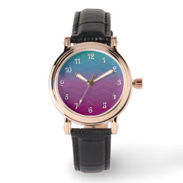 Ombré Waves - Cranberry Blues Horloge