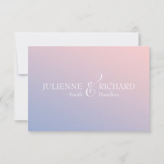 Ombre Whimsical Fairytale Wedding RSVP (Achterkant)