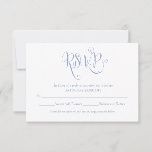 Ombre Whimsical Fairytale Wedding RSVP Kaartje (Voorkant)