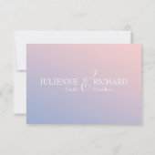 Ombre Whimsical Fairytale Wedding RSVP Kaartje (Achterkant)