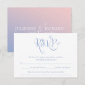 Ombre Whimsical Fairytale Wedding RSVP Kaartje (Voorkant / Achterkant)