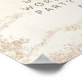 Ombre Yellow Gold Frosted Custom Text Event Sign Poster (Hoek)