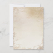 Ombre Yellow Gold Frosted Folie Waterverf Wedding Kaart (Achterkant)