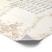 Ombre Yellow Gold Luxe Wedding Table Seating Chart Poster (Hoek)