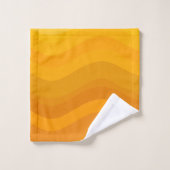 Ombre Yellow Gradient Wavy Lines Geometric Artwork Bad Handdoek (Wasdoekje)