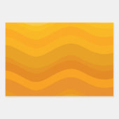 Ombre Yellow Gradient Wavy Lines Geometric Artwork Inpakpapier Vel (Voorkant 2)