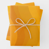 Ombre Yellow Gradient Wavy Lines Geometric Artwork Inpakpapier Vel (In situ)