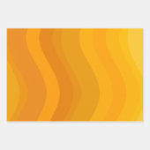 Ombre Yellow Gradient Wavy Lines Geometric Artwork Inpakpapier Vel (Voorkant)