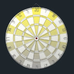 Ombre Yellow Grey and White Dartbord<br><div class="desc">Ombre Yellow Grey and White Dart Board</div>