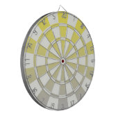 Ombre Yellow Grey and White Dartbord (Voorkant Links)