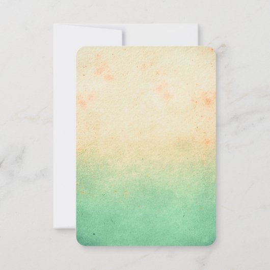 Ombre zand dollar strand bruiloft RSVP kaarten Kaartje (Achterkant)