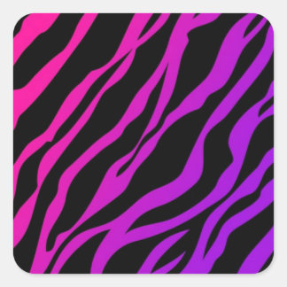 Ombre Zebra Print Vierkante Sticker