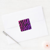 Ombre Zebra Print Vierkante Sticker (Envelop)
