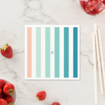 Ombre Zee Shore Stripe & Personalized Monogram