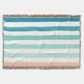 Ombre Zee Shore Stripe Zee Green & Pink Sand Deken (Voorkant)