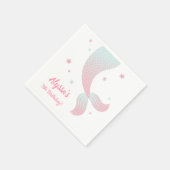 Ombre Zeemeermin Staart Meisjes Verjaardagsfeest V Servetten (Hoek)