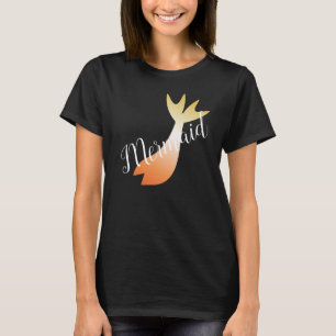 Ombre Zeemeermin Verhaal Oranje Geel T-shirt