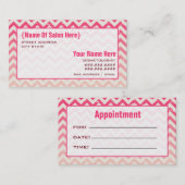 Ombre Zigzag Cosmetologe Salon Appointment Afsprakenkaartje (Voorkant / Achterkant)