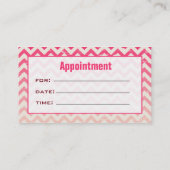 Ombre Zigzag Cosmetologe Salon Appointment Afsprakenkaartje (Achterkant)