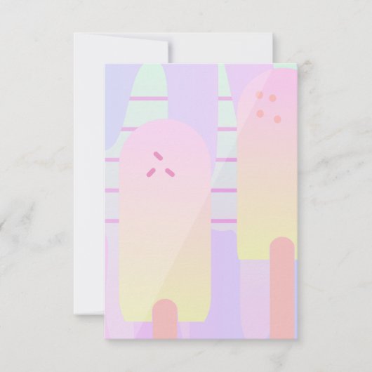 Ombre Zomer Ijslolly Kaart (Voorkant)