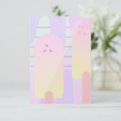 Ombre Zomer Ijslolly Kaart (Staand voorkant)