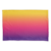 Ombre Zonsondergang Geel Roze Paarse Gradient Kussensloop (Voorkant-Links)