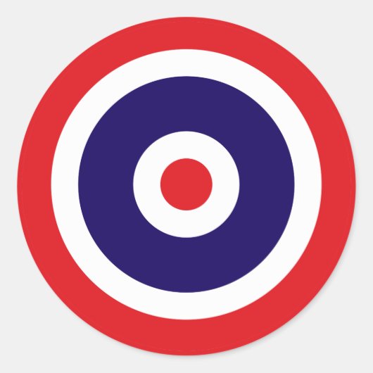 Omcirkel rond de vlag van Thailand Ronde Sticker (Voorkant)