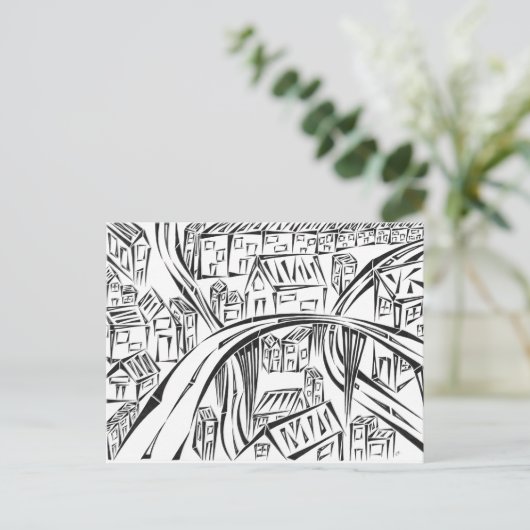 Omcirkeld Briefkaart (Staand voorkant)