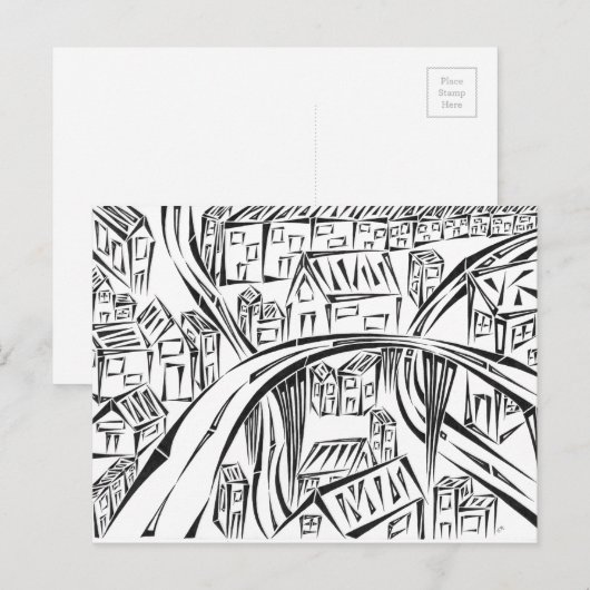 Omcirkeld Briefkaart (Voorkant / Achterkant)