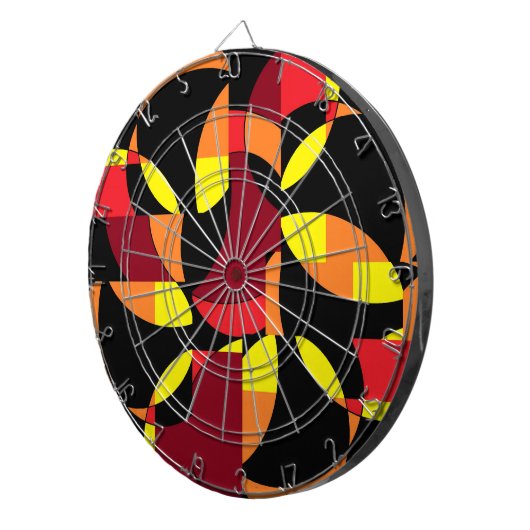 Omcirkelde bladen van Zero Hour Dartbord (Voorkant Rechts)