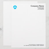Omcirkelde Chevron - Hemelblauw Briefhoofd Ontwerp (Voorkant / Achterkant)