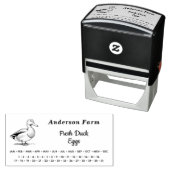 Omcirkelde datum - Boerderij Eend Eggs Karton Zelfinktende Stempel (In situ)