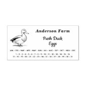 Omcirkelde datum - Boerderij Eend Eggs Karton Zelfinktende Stempel (Design)