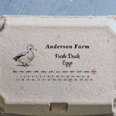 Omcirkelde datum - Boerderij Eend Eggs Karton Zelfinktende Stempel