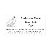 Omcirkelde datum - Boerderij kwarteleieren karton Zelfinktende Stempel (Design)