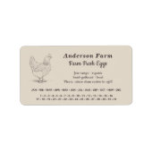 Omcirkelde datum - Boerderij Verse Eieren Bruine S Etiket (Voorkant)