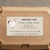 Omcirkelde datum - Eggs Carton Sticker met Chicken